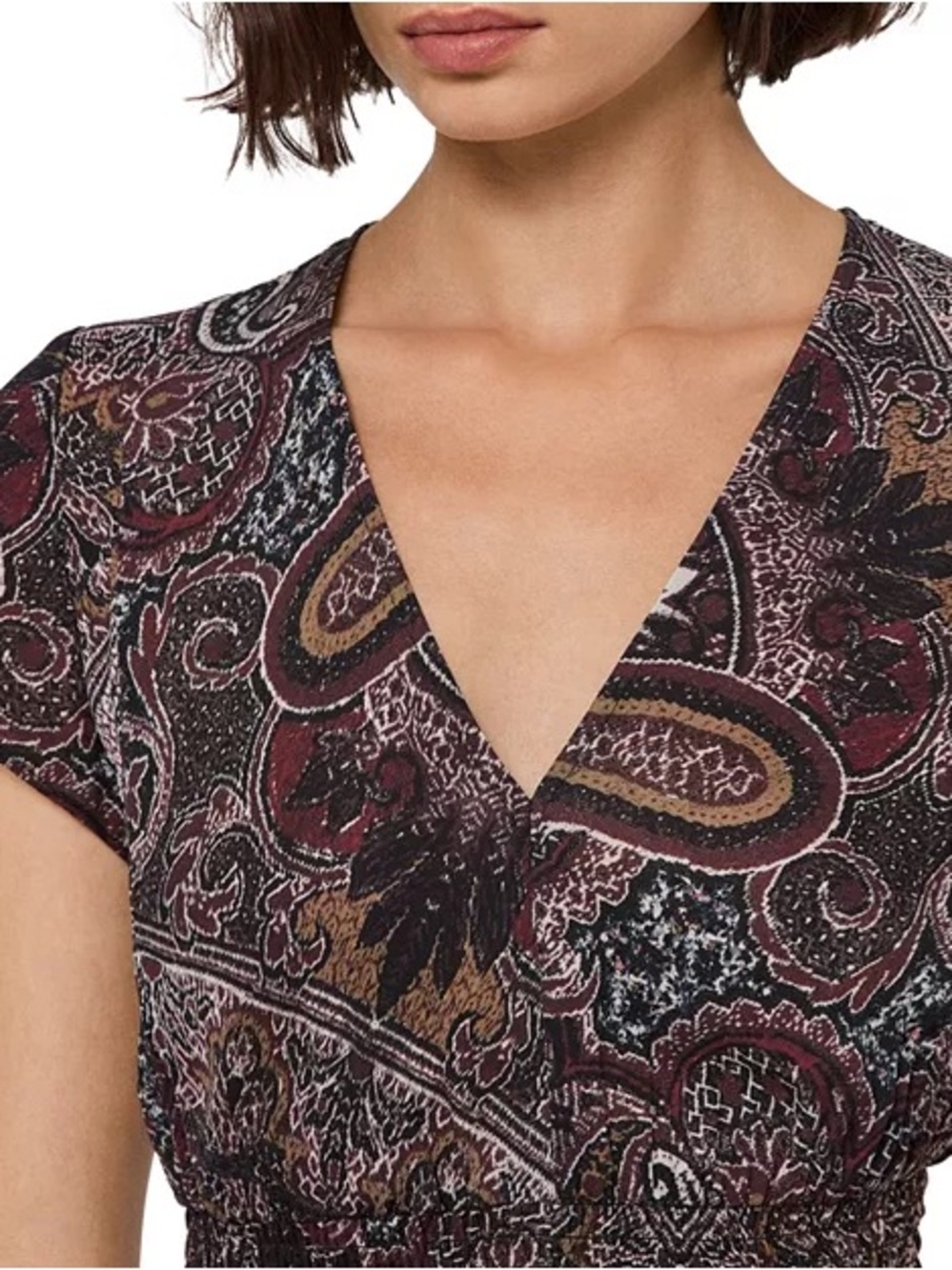 All Saints Leila Paisley Midi Dress Size S - Picture 4 of 11